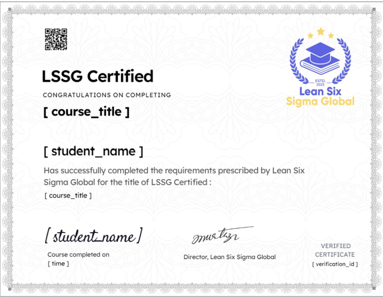 Lean Six Sigma Global | Lean Six Sigma Certification Online